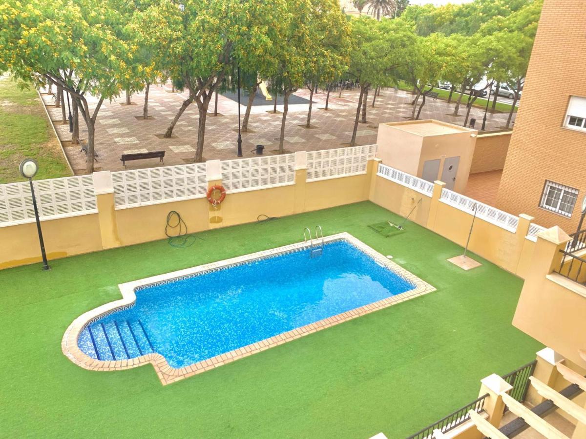 Casa Tino 500M Playa Terraza Garaje Piscina Daire Aguadulce  Dış mekan fotoğraf